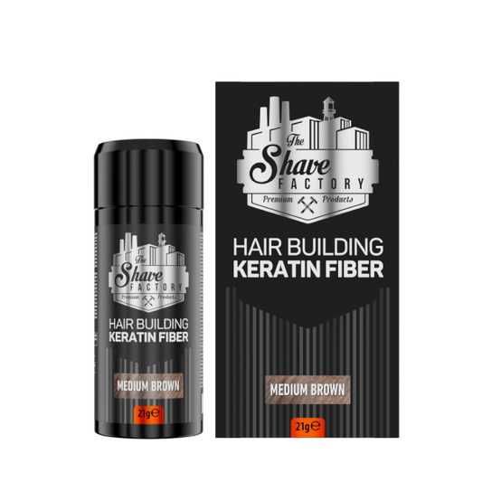 The Shave Factory Hair Building Keratin Fiber - Medium Brown 21g