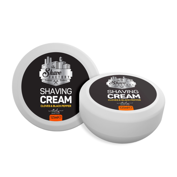 The Shave Factory Cloves & Black Pepper Shaving Cream Bowl 125ml
Italian-made The Shave Factory shaving cream with bold fragrance
Coconut oil-based The Shave Factory shaving cream for wet shaving
Premium The Shave Factory Shaving Cream Bowl with cloves and black pepper
Traditional shaving cream from The Shave Factory – 125ml